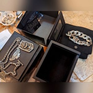 Beautiful NIGHT RIDER STERLING SILVER MEN'S JEWELRY.